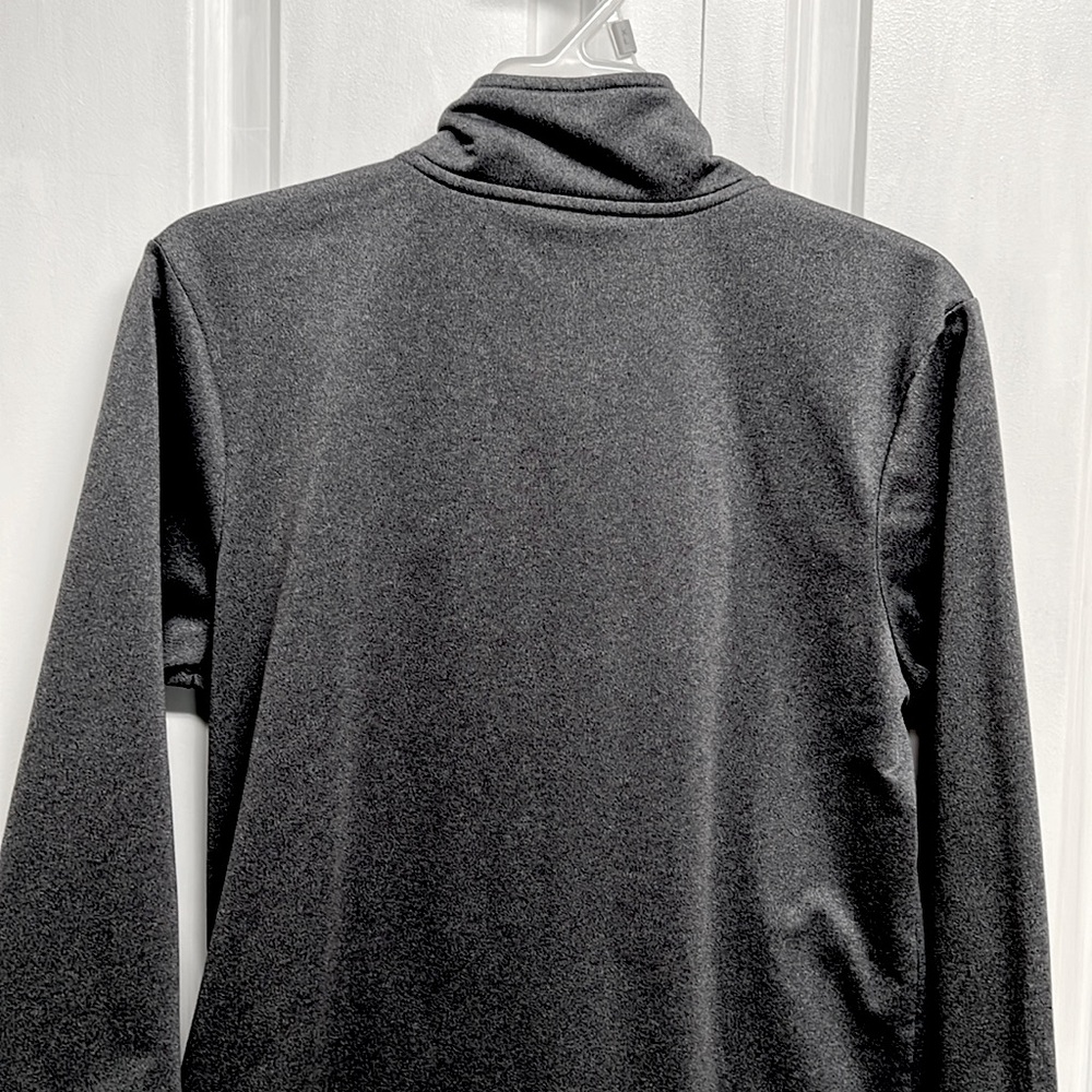 Adidas Dark Gray Black Stripe Teen Boys Athletic Jacket Size L 14/16 - Picture 8 of 9
